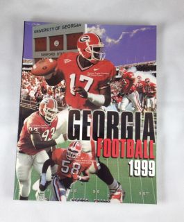1999 georgia bulldogs football media guide 348 pages quincy carter
