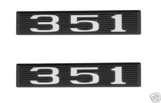 Ford Mustang Cougar Aluminum Decals 351 Black Chrome