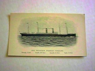  STAR LINE EARLY STEAMSHIP TRADE CARD FROM FISHKILL ON HUDSON, NEW YORK