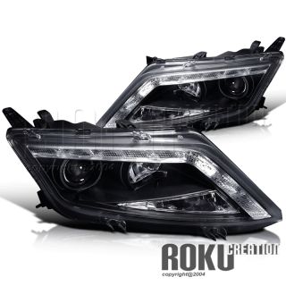 10 12 FORD FUSION LED DRL STRIPS BLACK PROJECTOR HEADLIGHTS LAMPS