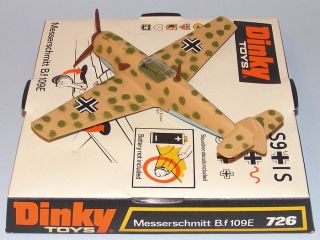 Dinky Toys #726 Messerschmitt Bf 109E DESERT MIB
