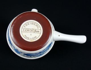 1960s Vintage German GDR Freiberg Cordoflam Ceramic Blue Onion Small