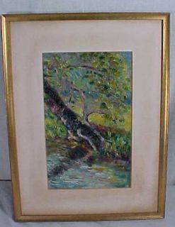 Harry J Oshiver Forest Stream Impressionist Oil Listed
