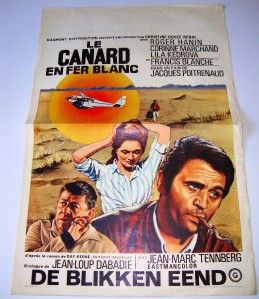 1967 belgian movie poster of a french thriller film