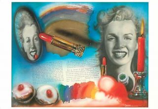Marilyn Monroe by Audrey Flack Art Postcard