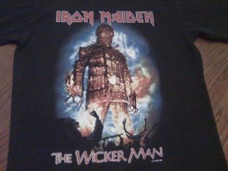 Vintage Iron Maiden The Wicker Man Concert T Shirt XL