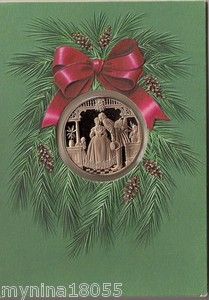 1979 Franklin Mint Christmas Coin Card Under The Mistletoe