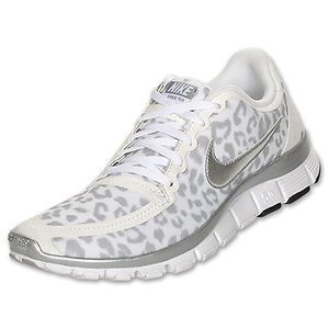Nike Womens Free 5 0 V4 White Leopard 511281 Size 8