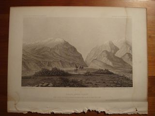 1861 USPRR Antique Lithograph Print “Weber Lower Cañon” Utah