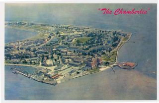 Fort Monroe VA Chamberlin Hotel Hampton VA Old Point Comfort Postcard