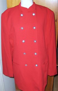 JONES NEW YORK GORGEOUS LIPSTICK RED WOOL LONG DOUBLE BREASTED BLAZER