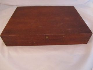 Vintage NAKENS Wood Silverware Flatware Storage Chest Box 35