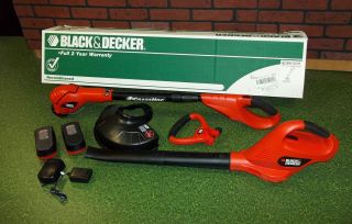 18VOLT CORDLESS COMBO LAWN STRING TRIMMER BLOWER W 2 BATTERIES CHARGER