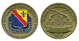 Army Fort Leonard Wood Military Police Challenge Coin