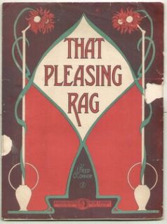 That Pleasing Rag J Fred OConnor 1911 Piano Solo Vintage Sheet Music