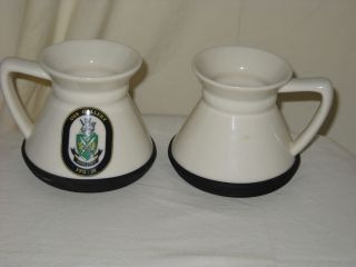   Collectibles NAVY USS GALLERY FFG 26 MANU FORTI Porcelain Mugs Cups