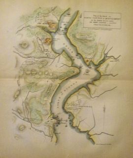 Fort Clinton & Montgomery New York 1777 Revolutionary War Map Hudson