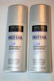  FRIZZ EASE Straight Answer Straightening Spray FRIZZ EASE NEW 2 PACK