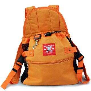Dog Puppy Pet Front Style Pouch Carrier Backpack Orange