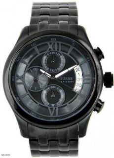  Mens Stainless Steel Black ion Plated Chronograph Watch