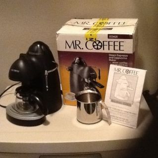 Mr Coffee ECM20 2 4 Cups Espresso Machine BONUS Frothing Pitcher