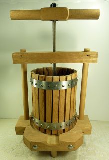  Red Oak Stainless Steel Cider Press Fruit Grape Crusher Wine Mill New