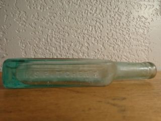  Civil War Dr. S. Pitchers Castoria Glass bottle Patent Medicine