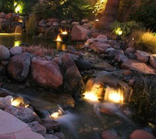 20 Watt Rock Light Set Without Transformer for Koi Ponds and