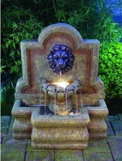 New Large Bayshore Lion Terrazo Fountain Outdoor Indoor Water Feature
