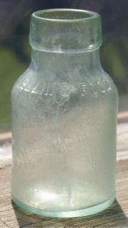  1880s Mellins Food Co Boston Embossed Free Sample Glass Bottle