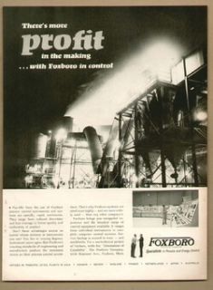 Foxboro 1966 Process Energy Controls Original Print Ad