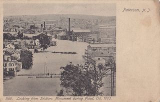 RARE Great Passaic Flood of 1903 Paterson NJ Postcard