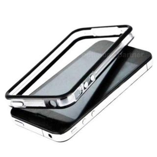 1Pcs Black Clear Bumper Frame Silicone Case for iPhone 4 4G 4S With