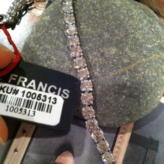 Francis Bracelet Made With SWAROVSKI ZIRCONIA TGW 10 cts tennis