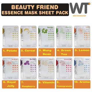 Korea Beauty Friend Face Essence Facial Mask Sheet Pack 17 Pcs Skin
