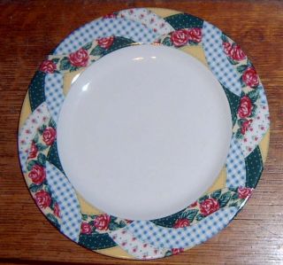 Cooks Club Friendswood Patchwork Dinner Plate New