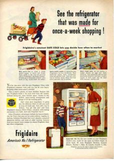 1951 Frigidaire Model do 107 Refrigerator Ad