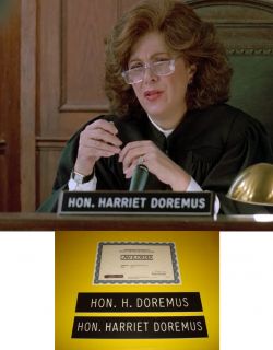 LAW & ORDER Barbara Spiegel Judge Harriet Doremus SCREEN USED