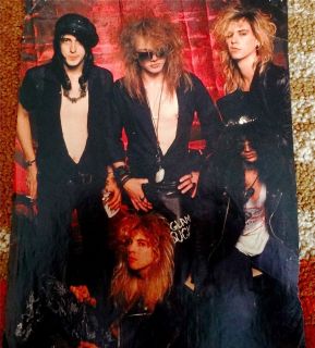  Guns N Roses PinUP mid 1980s Axl Rose, Slash, Steven Adler