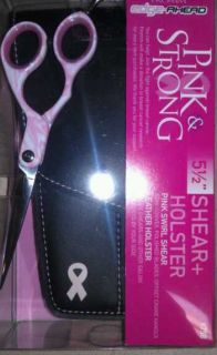 Fromm Shears 5 1/2 New With Holster Edge Ahead Pink & Strong