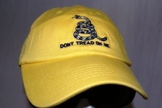 new Embroidered Gadsden Dont Tread on Me Tea Party Yellow Wash