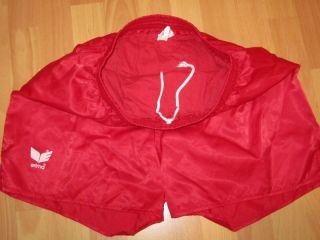 Erima Shorts Short Kurze Hose Pant Vintage Sporthose Rot Red Nylon