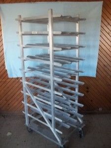 New Age Ind Bulk Can Food Rack HEAVY Aluminum on Casters 27 Slot