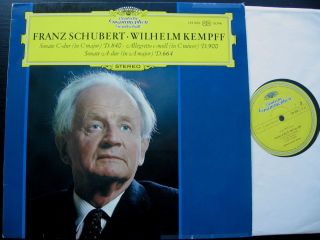 DGG 139322 German Stereo LP Franz Schubert Wilhelm Kempff Sonata C