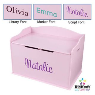 FranklinCovey Austin Toy Box by KidKraft Pink with Custom Text