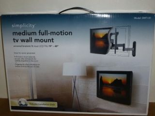 Simplicity Full Motion TV Wall Mount 19  40 SMF1 B1 BRAND NEW SEALED