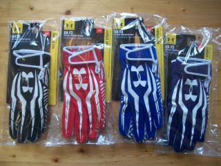 Under Armour UA F3 Football Gloves Receiver Black White NFL Free