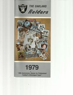 1979 Oakland Raiders Football Media Guide Excellent