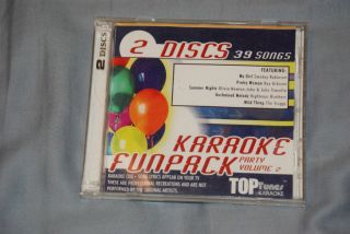 Karaoke Fun Pack Party Volume 2 Top Tunes 2 Disc set CD G See pic for