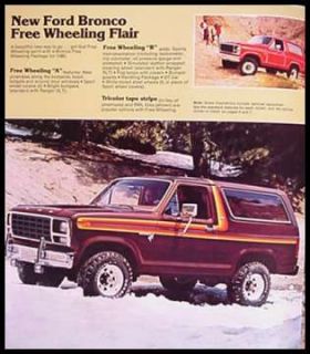 1980 Ford Bronco Color Brochure  Ranger XLT, Orig MINT